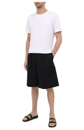Мужские шлепанцы OFF-WHITE черного цвета по цене 15600 руб., арт. 0MIA088E20FAB0041018 | Фото 2 Мужские шлепанцы OFF-WHITE черного цвета, арт. 0MIA088E20FAB0041018 | Фото 2