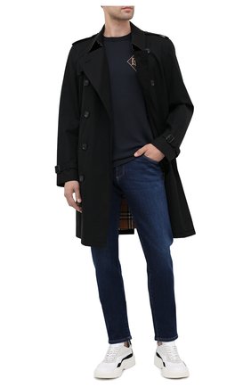 Мужская хлопковая футболка DOLCE & GABBANA темно-синего цвета по цене 28600 руб., арт. G8KBAZ/G7TWF | Фото 2 Мужская хлопковая футболка DOLCE & GABBANA темно-синего цвета, арт. G8KBAZ/G7TWF | Фото 2