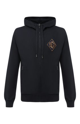 Мужская хлопковая толстовка DOLCE & GABBANA темно-синего цвета по цене 59950 руб., арт. G90Z7Z/G7TWG | Фото 1 Мужская хлопковая толстовка DOLCE & GABBANA темно-синего цвета, арт. G90Z7Z/G7TWG | Фото 1