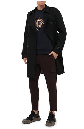 Мужские хлопковые брюки-карго DOLCE & GABBANA коричневого цвета, арт. GWR2AT/FUFKQ | Фото 2 (Материал внешний: Хлопок; Случай: Повседневный; Силуэт М (брюки): Карго; Стили: Кэжуэл; Длина (брюки, джинсы): Укороченные)