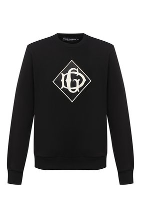 Мужской хлопковый свитшот DOLCE & GABBANA черно-белого цвета по цене 52150 руб., арт. G90W6Z/G7TWG | Фото 1 Мужской хлопковый свитшот DOLCE & GABBANA черно-белого цвета, арт. G90W6Z/G7TWG | Фото 1