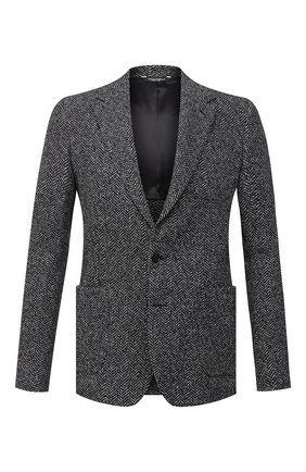 Мужской пиджак из шерсти и хлопка DOLCE & GABBANA темно-серого цвета по цене 159500 руб., арт. G20W7T/FC7AR | Фото 1 Мужской пиджак из шерсти и хлопка DOLCE & GABBANA темно-серого цвета, арт. G20W7T/FC7AR | Фото 1