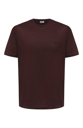 Мужская хлопковая футболка BRIONI коричневого цвета, арт. UJCA0L/PZ600 | Фото 1 (Материал внешний: Хлопок; Длина (для топов): Стандартные; Принт: Без принта; Стили: Кэжуэл; Рукава: Короткие; Мужское Кросс-КТ: Футболка-одежда; Региональные ограничения белый список (Axapta Mercury): RU)