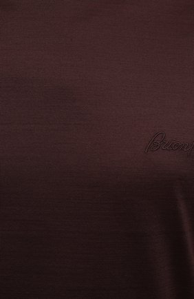 Мужская хлопковая футболка BRIONI коричневого цвета, арт. UJCA0L/PZ600 | Фото 5 (Принт: Без принта; Рукава: Короткие; Длина (для топов): Стандартные; Региональные ограничения белый список (Axapta Mercury): RU; Мужское Кросс-КТ: Футболка-одежда; Материал внешний: Хлопок; Стили: Кэжуэл)