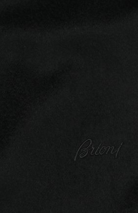 Мужской кашемировый шарф BRIONI черного цвета, арт. 031E00/P8341 | Фото 2 (Материал: Кашемир, Шерсть, Текстиль; Кросс-КТ: кашемир; Мужское Кросс-КТ: Шарфы - с бахромой)