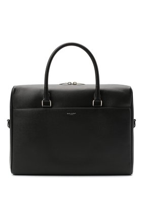 Мужская кожаная сумка для ноутбука duffle SAINT LAURENT черного цвета по цене 95400 руб., арт. 625449/BTY0E | Фото 1 Мужская кожаная сумка для ноутбука duffle SAINT LAURENT черного цвета, арт. 625449/BTY0E | Фото 1