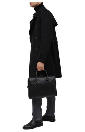 Мужская кожаная сумка для ноутбука duffle SAINT LAURENT черного цвета по цене 95400 руб., арт. 625449/BTY0E | Фото 2 Мужская кожаная сумка для ноутбука duffle SAINT LAURENT черного цвета, арт. 625449/BTY0E | Фото 2