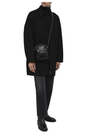 Мужская кожаная сумка sid SAINT LAURENT черного цвета по цене 68200 руб., арт. 581700/DZE0E | Фото 2 Мужская кожаная сумка sid SAINT LAURENT черного цвета, арт. 581700/DZE0E | Фото 2