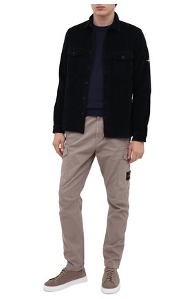 Мужская хлопковая рубашка STONE ISLAND темно-синего цвета по цене 22900 руб., арт. 731512111 | Фото 2 Мужская хлопковая рубашка STONE ISLAND темно-синего цвета, арт. 731512111 | Фото 2