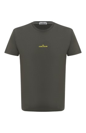 Мужская хлопковая футболка STONE ISLAND зеленого цвета по цене 12150 руб., арт. 73152NS81 | Фото 1 Мужская хлопковая футболка STONE ISLAND зеленого цвета, арт. 73152NS81 | Фото 1