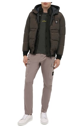 Мужская хлопковая футболка STONE ISLAND зеленого цвета по цене 12150 руб., арт. 73152NS81 | Фото 2 Мужская хлопковая футболка STONE ISLAND зеленого цвета, арт. 73152NS81 | Фото 2