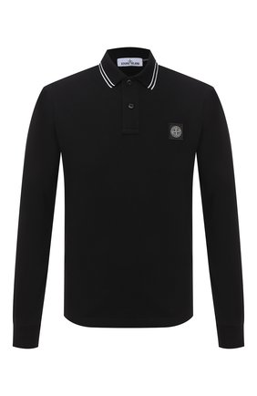 Мужское хлопковое поло STONE ISLAND черного цвета по цене 11900 руб., арт. 73152SS18 | Фото 1 Мужское хлопковое поло STONE ISLAND черного цвета, арт. 73152SS18 | Фото 1
