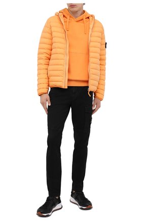 Мужской хлопковое худи STONE ISLAND оранжевого цвета по цене 21000 руб., арт. 731564120 | Фото 2 Мужской хлопковое худи STONE ISLAND оранжевого цвета, арт. 731564120 | Фото 2