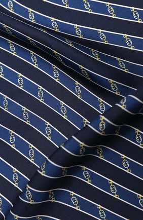 Мужской шелковый платок GUCCI синего цвета по цене 10550 руб., арт. 630520/4G001 | Фото 2 Мужской шелковый платок GUCCI синего цвета, арт. 630520/4G001 | Фото 2