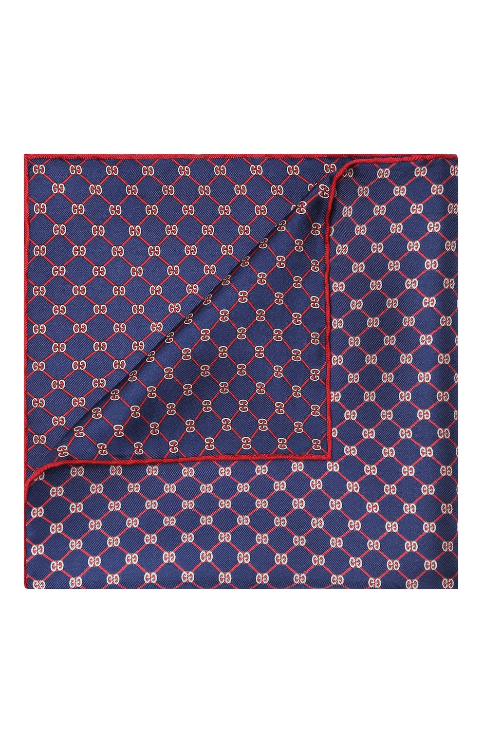 Мужской шелковый платок GUCCI синего цвета, арт. 630517/4G001 | Фото 1
