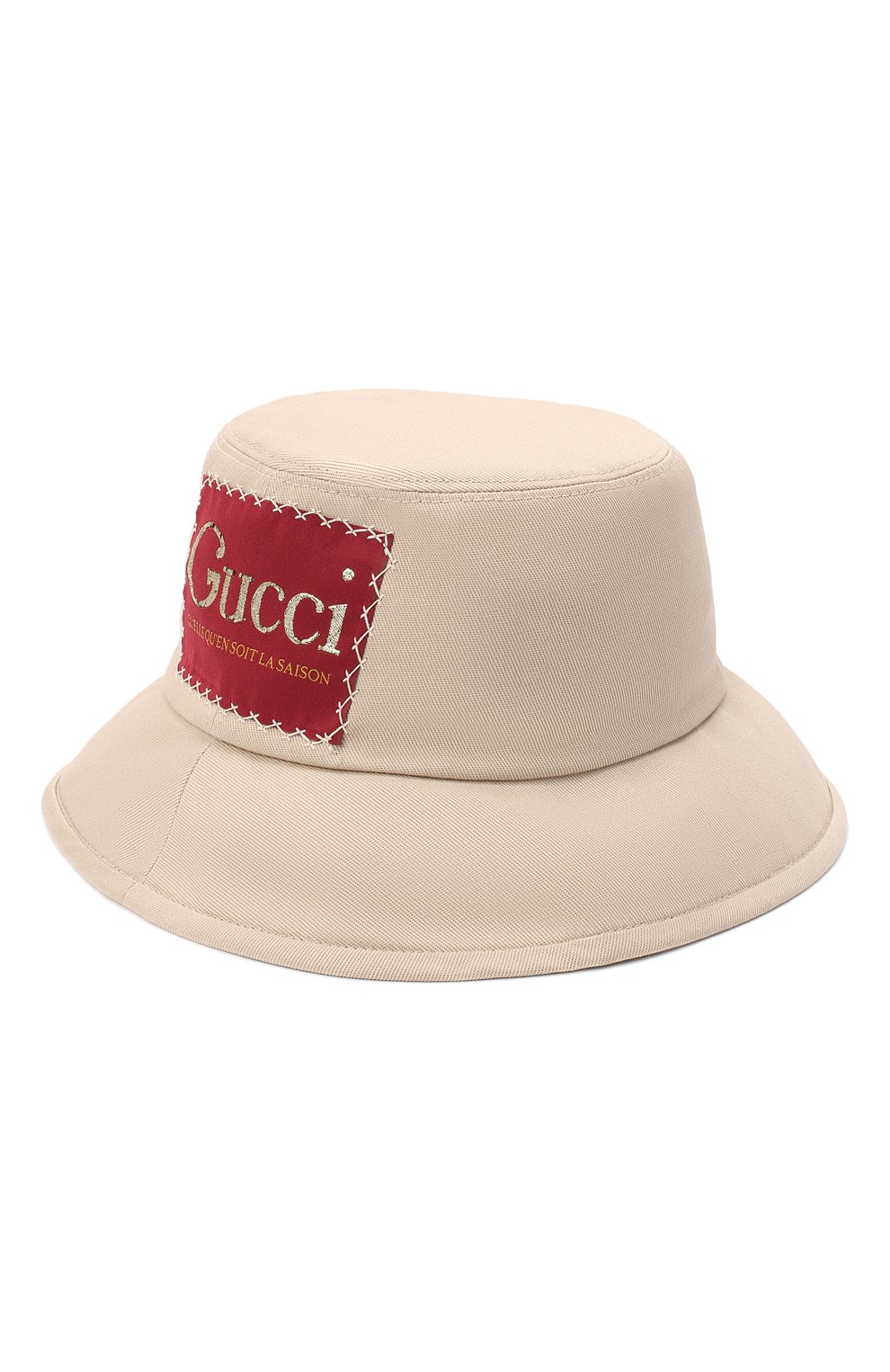 Мужская хлопковая панама GUCCI светло-бежевого цвета, арт. 627174/4HK02 | Фото 1