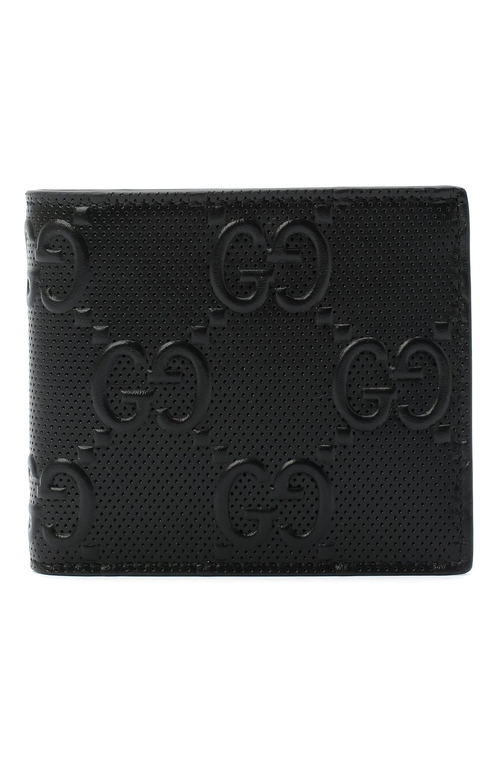 Мужской кожаное портмоне GUCCI черного цвета, арт. 625555/1W3AN | Фото 1