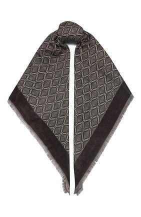 Мужской шарф из хлопка и шерсти GUCCI коричневого цвета по цене 43200 руб., арт. 624504/4GA95 | Фото 1 Мужской шарф из хлопка и шерсти GUCCI коричневого цвета, арт. 624504/4GA95 | Фото 1