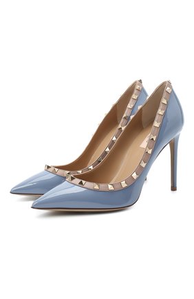 Женская кожаные туфли valentino garavani rockstud VALENTINO голубого цвета по цене 52000 руб., арт. UW2S0057/VNW | Фото 1 Женская кожаные туфли valentino garavani rockstud VALENTINO голубого цвета, арт. UW2S0057/VNW | Фото 1