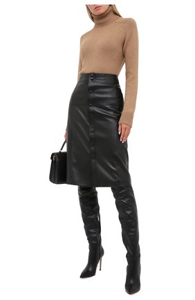Женская шерстяная водолазка SAINT LAURENT бежевого цвета по цене 68900 руб., арт. 635602/YALK2 | Фото 2 Женская шерстяная водолазка SAINT LAURENT бежевого цвета, арт. 635602/YALK2 | Фото 2