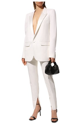 Женский шерстяной жакет SAINT LAURENT белого цвета по цене 241500 руб., арт. 514631/Y513W | Фото 2 Женский шерстяной жакет SAINT LAURENT белого цвета, арт. 514631/Y513W | Фото 2