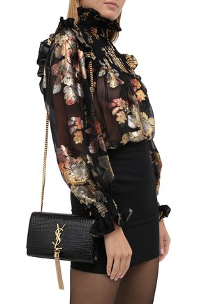 Женская сумка kate small SAINT LAURENT черного цвета по цене 136500 руб., арт. 474366/DND0J | Фото 2 Женская сумка kate small SAINT LAURENT черного цвета, арт. 474366/DND0J | Фото 2