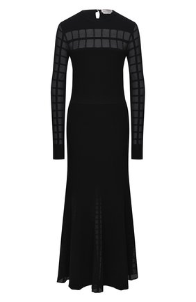 Женское платье из вискозы ALEXANDER MCQUEEN черного цвета по цене 209000 руб., арт. 633705/Q1AQQ | Фото 1 Женское платье из вискозы ALEXANDER MCQUEEN черного цвета, арт. 633705/Q1AQQ | Фото 1 (Рукава: Длинные; Материал подклада: Шелк; Женское Кросс-КТ: Платье-одежда; Случай: Повседневный; Длина Ж (юбки, платья, шорты): Миди; Материал внешний: Вискоза)