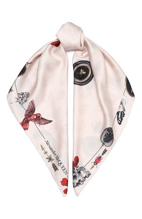 Женский шелковый платок ALEXANDER MCQUEEN светло-розового цвета по цене 17100 руб., арт. 628901/3001Q | Фото 1 Женский шелковый платок ALEXANDER MCQUEEN светло-розового цвета, арт. 628901/3001Q | Фото 1