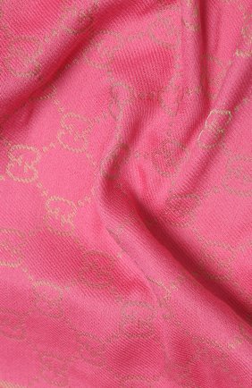 Женская шаль bright g GUCCI фуксия цвета по цене 23950 руб., арт. 627872/3GF66 | Фото 2 Женская шаль bright g GUCCI фуксия цвета, арт. 627872/3GF66 | Фото 2