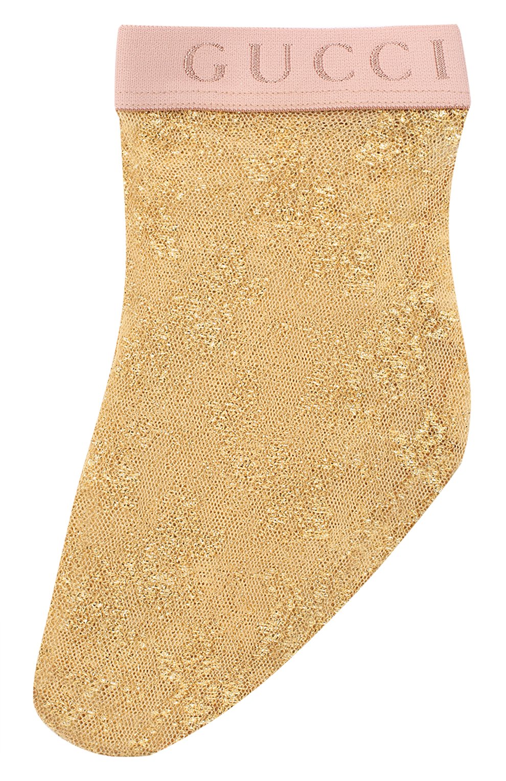 Женские носки GUCCI золотого цвета, арт. 615533/3GF25 | Фото 1 (Материал внешний: Синтетический материал; Региональные ограничения белый список (Axapta Mercury): RU)