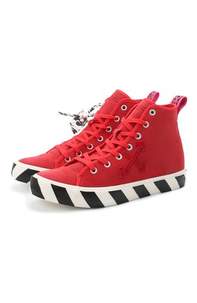 Мужские замшевые кеды OFF-WHITE красного цвета по цене 32950 руб., арт. 0MIA119E20LEA0012500 | Фото 1 Мужские замшевые кеды OFF-WHITE красного цвета, арт. 0MIA119E20LEA0012500 | Фото 1