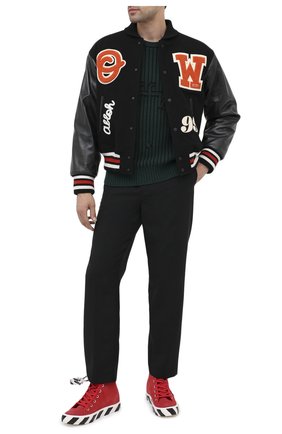 Мужские замшевые кеды OFF-WHITE красного цвета по цене 32950 руб., арт. 0MIA119E20LEA0012500 | Фото 2 Мужские замшевые кеды OFF-WHITE красного цвета, арт. 0MIA119E20LEA0012500 | Фото 2