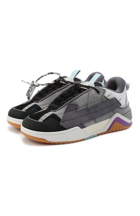 Мужские комбинированные кеды OFF-WHITE серого цвета по цене 41550 руб., арт. 0MIA186E20LEA0011006 | Фото 1 Мужские комбинированные кеды OFF-WHITE серого цвета, арт. 0MIA186E20LEA0011006 | Фото 1