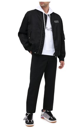 Мужские комбинированные кеды OFF-WHITE серого цвета по цене 41550 руб., арт. 0MIA186E20LEA0011006 | Фото 2 Мужские комбинированные кеды OFF-WHITE серого цвета, арт. 0MIA186E20LEA0011006 | Фото 2