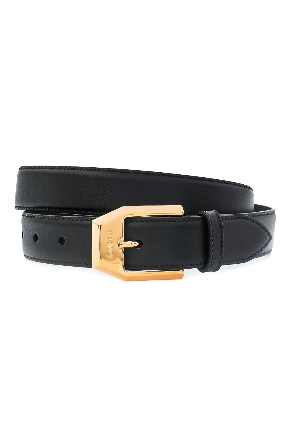 Мужской кожаный ремень GUCCI черного цвета, арт. 625473/BGH0G | Фото 1