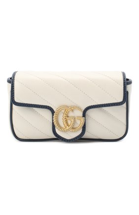 Женская сумка gg marmont super mini GUCCI белого цвета по цене 73850 руб., арт. 574969/00LFX | Фото 1 Женская сумка gg marmont super mini GUCCI белого цвета, арт. 574969/00LFX | Фото 1