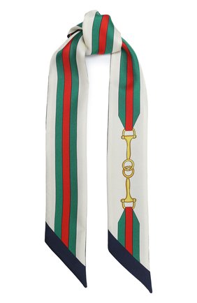 Мужские шелковый шарф-бандо GUCCI белого цвета по цене 16500 руб., арт. 627810/3G001 | Фото 1 Мужские шелковый шарф-бандо GUCCI белого цвета, арт. 627810/3G001 | Фото 1