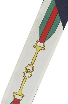 Мужские шелковый шарф-бандо GUCCI белого цвета по цене 16500 руб., арт. 627810/3G001 | Фото 2 Мужские шелковый шарф-бандо GUCCI белого цвета, арт. 627810/3G001 | Фото 2