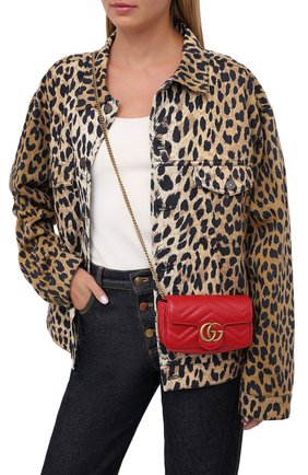 Женская сумка gg marmont super mini GUCCI красного цвета по цене 86000 руб., арт. 476433/DTDCT | Фото 2 Женская сумка gg marmont super mini GUCCI красного цвета, арт. 476433/DTDCT | Фото 2 (Размер: mini; Ремень/цепочка: На ремешке; Материал: Натуральная кожа; Сумки-технические: Сумки через плечо)
