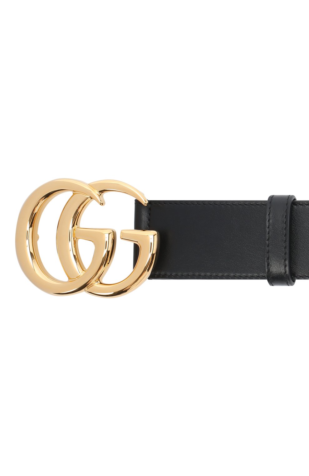 Женский черный кожаный ремень GUCCI 