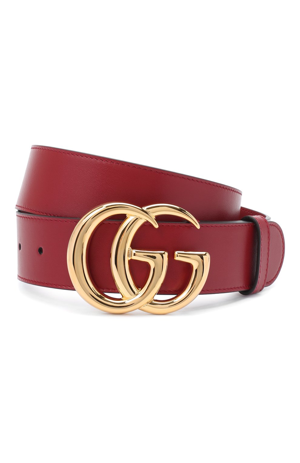 Женский красный кожаный ремень GUCCI 