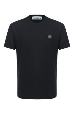 Мужская хлопковая футболка STONE ISLAND темно-синего цвета по цене 9560 руб., арт. 731524113 | Фото 1 Мужская хлопковая футболка STONE ISLAND темно-синего цвета, арт. 731524113 | Фото 1