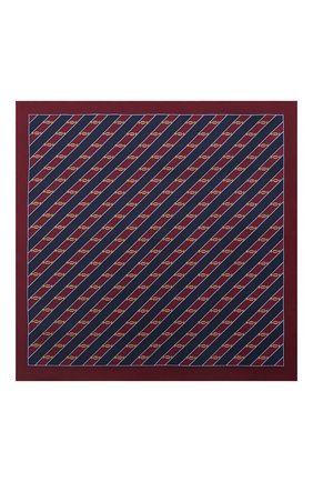Мужской шелковый платок GUCCI бордового цвета по цене 10200 руб., арт. 630520/4G001 | Фото 3 Мужской шелковый платок GUCCI бордового цвета, арт. 630520/4G001 | Фото 3