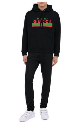 Мужской хлопковое худи GUCCI черного цвета по цене 75650 руб., арт. 626989/XJC0R | Фото 2 Мужской хлопковое худи GUCCI черного цвета, арт. 626989/XJC0R | Фото 2
