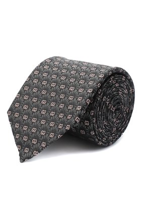 Мужской шелковый галстук GUCCI темно-серого цвета по цене 17500 руб., арт. 624063/4E002 | Фото 1 Мужской шелковый галстук GUCCI темно-серого цвета, арт. 624063/4E002 | Фото 1 (Материал: Текстиль, Шелк; Принт: С принтом)