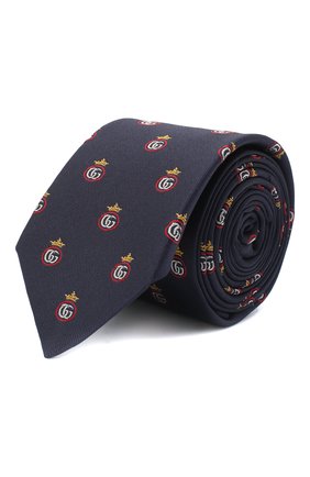 Мужской шелковый галстук GUCCI темно-синего цвета по цене 15600 руб., арт. 624054/4E002 | Фото 1 Мужской шелковый галстук GUCCI темно-синего цвета, арт. 624054/4E002 | Фото 1