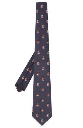 Мужской шелковый галстук GUCCI темно-синего цвета по цене 15600 руб., арт. 624054/4E002 | Фото 2 Мужской шелковый галстук GUCCI темно-синего цвета, арт. 624054/4E002 | Фото 2