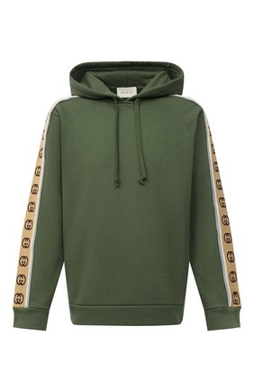 Мужской хлопковое худи GUCCI зеленого цвета по цене 75650 руб., арт. 596230/XJBUW | Фото 1 Мужской хлопковое худи GUCCI зеленого цвета, арт. 596230/XJBUW | Фото 1