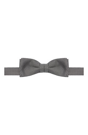 Мужской шелковый галстук-бабочка BOSS черно-белого цвета, арт. 50441952 | Фото 1 (Материал: Текстиль, Шелк)