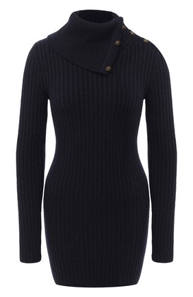 Женское шерстяное платье SAINT LAURENT темно-синего цвета по цене 105000 руб., арт. 631918/YAPP2 | Фото 1 Женское шерстяное платье SAINT LAURENT темно-синего цвета, арт. 631918/YAPP2 | Фото 1